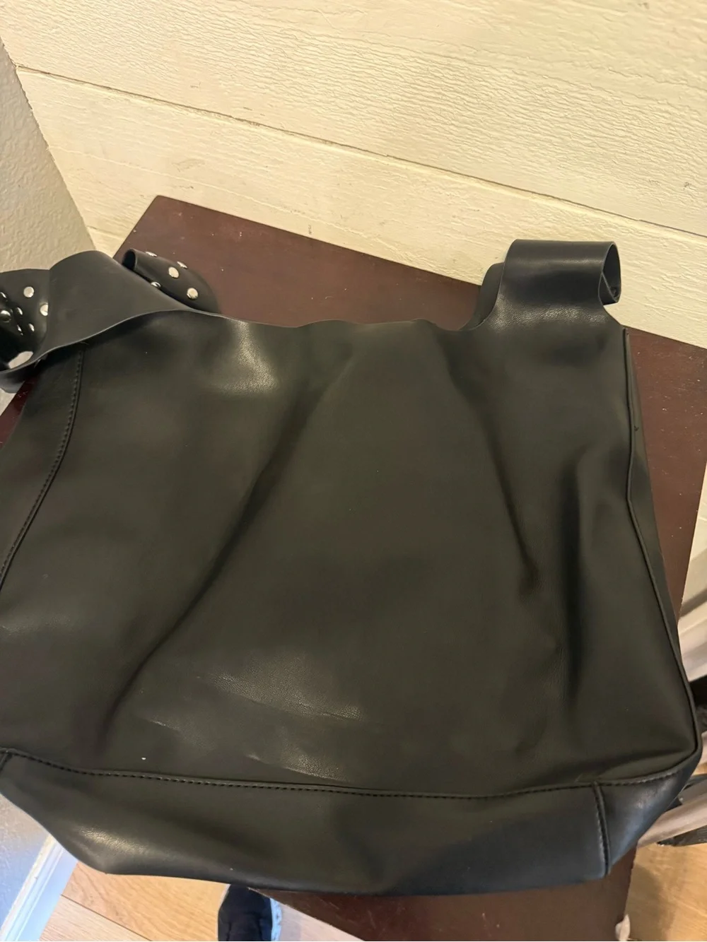 🖤 Topshop Black Studded Oversized Wristlet Bag | Statement Purse | Large Clutch